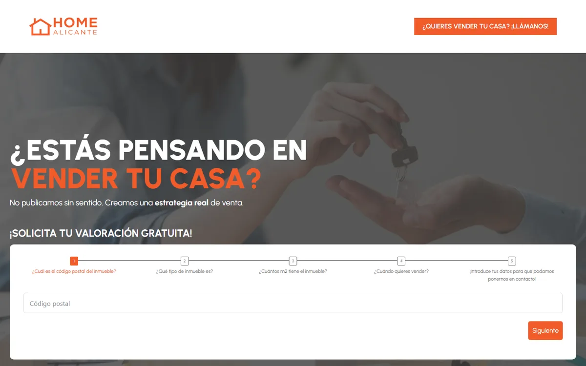 Portada de la web de Home Alicante