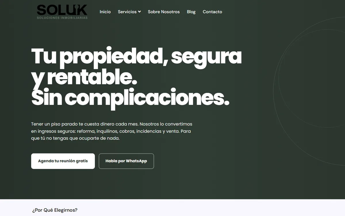 Portada de la web de Soluk
