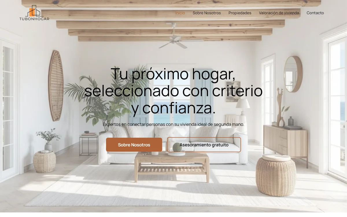 Portada de la web de Tu Bon Hogar
